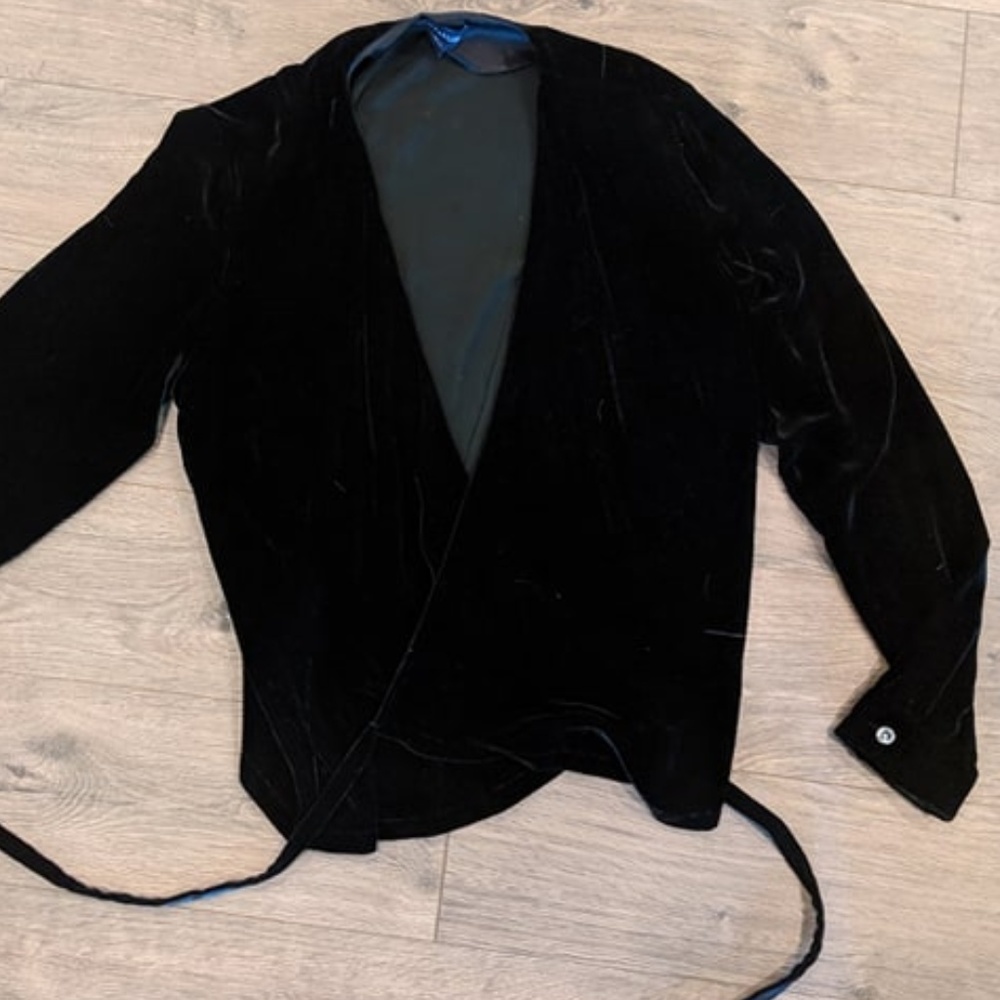 Black Velvet Wrap-around top - Ann Taylor Size 10